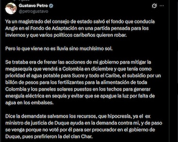 Gustavo Petro - crédito @petrogustavo/X