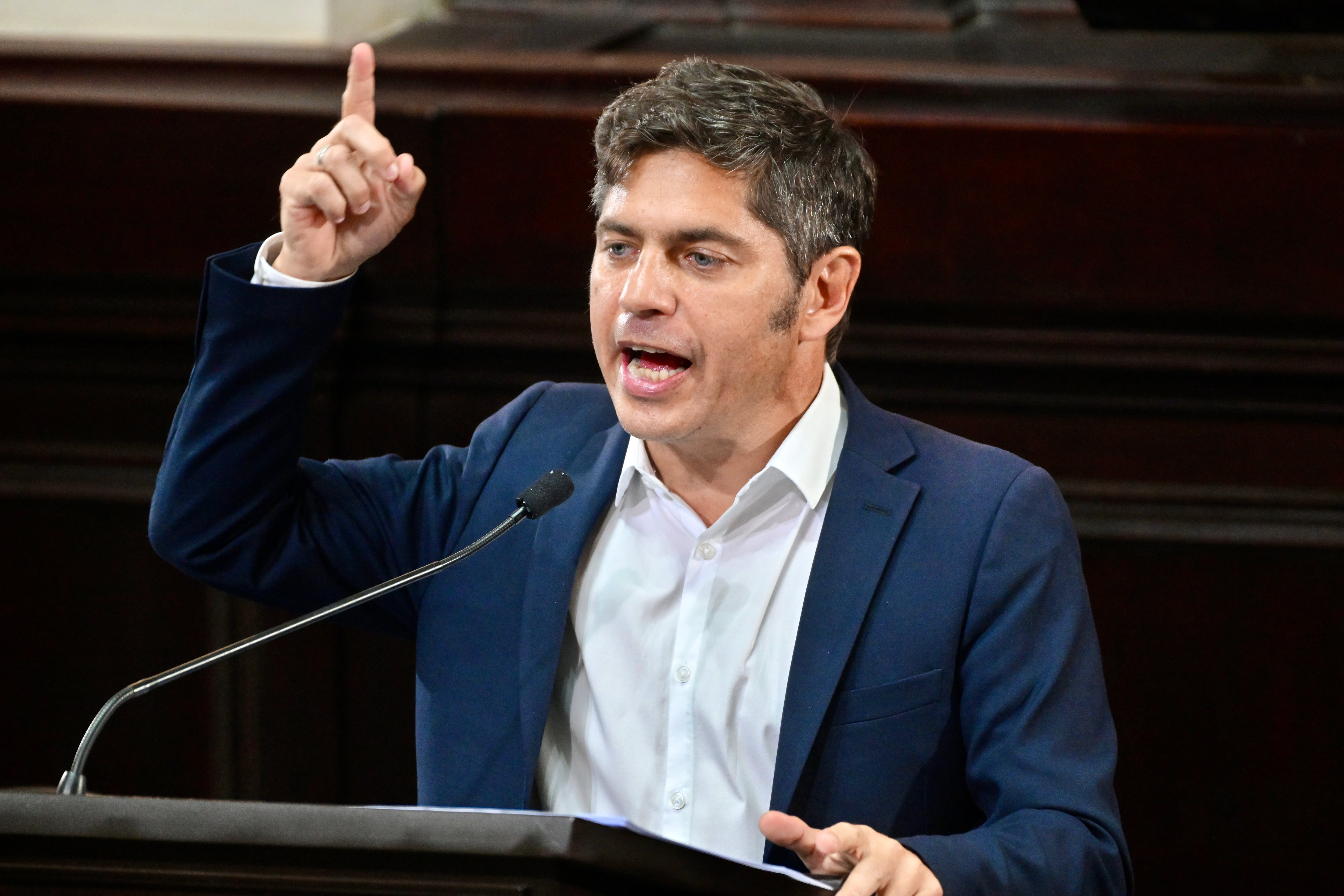 El gobernador de la provincia de Buenos Aires, Axel Kicillof (Créditos: AG La Plata)