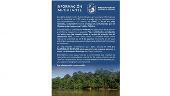 Según el comunicado, el Ministerio