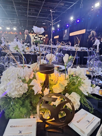 Las mesas con centros de