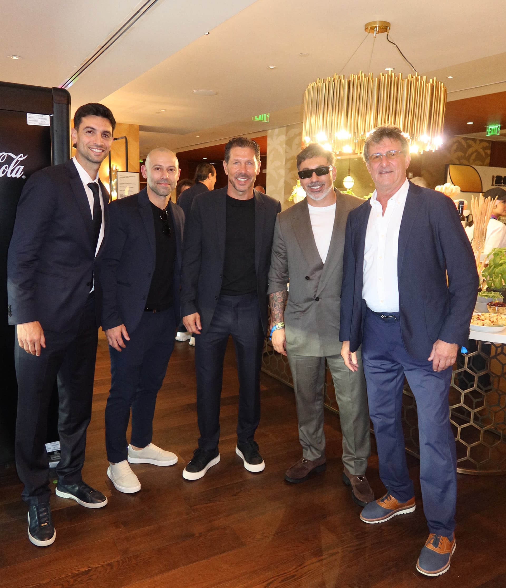 Javier Pastore, Javier Mascherano, Ezequiel Lavezzi y Mario Kempes, otros que asistieron al Hard Rock Stadium