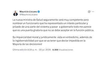 Mauricio Lizcano y sus críticas al nombramiento de Ana María Vesga como ministra de Salud