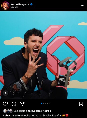 Sebastián Yatra compartió con sus