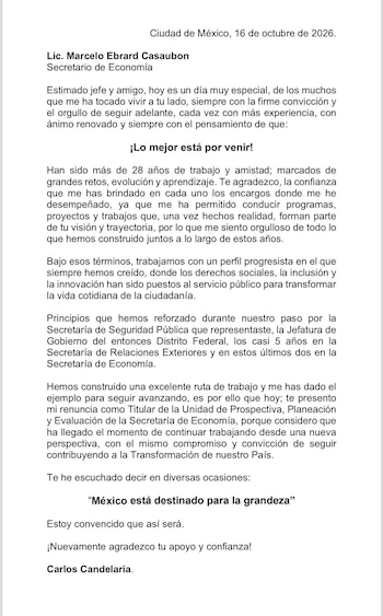Carta de Renuncia.