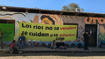 El campamento del COPINH, en