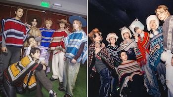Perú fue primero: BTS repitió el plato y lució ponchos chilenos en su último concierto en Santiago