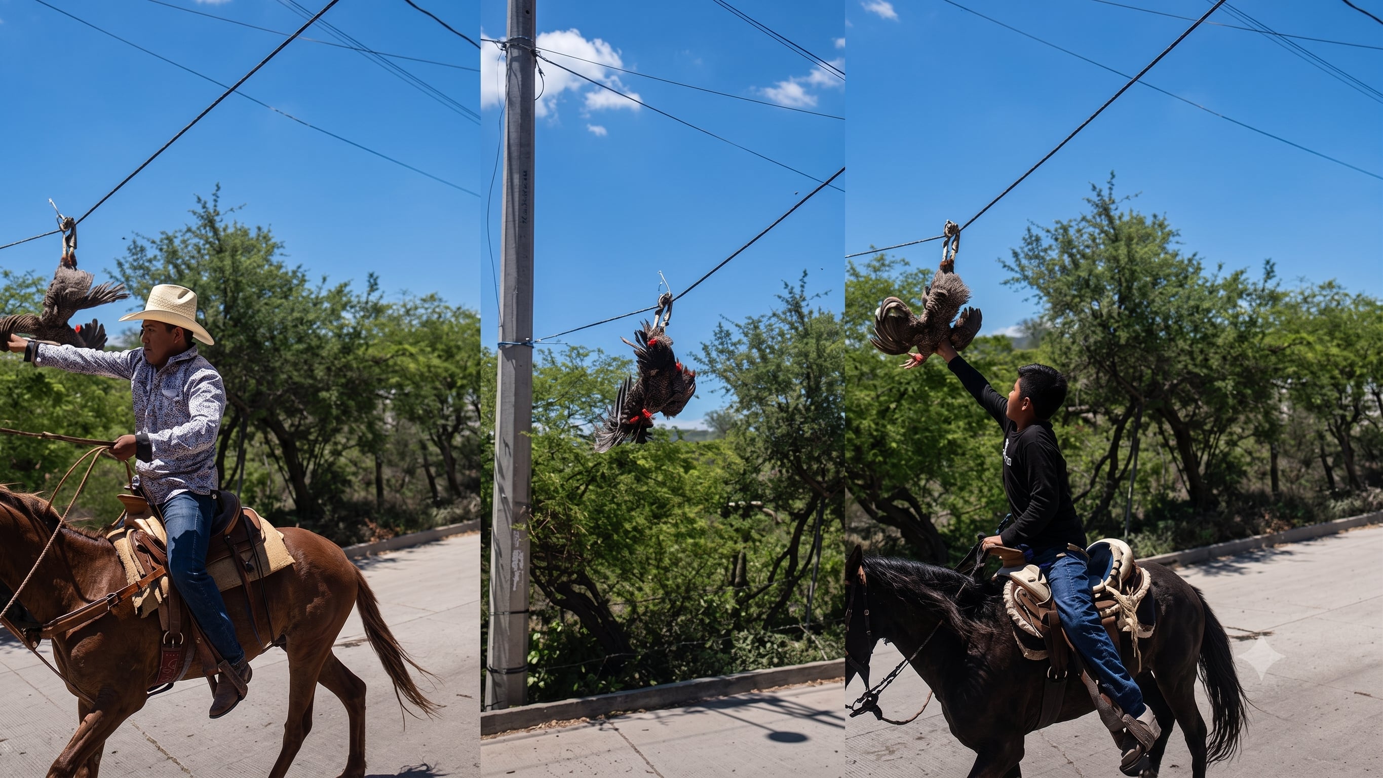 Inician acciones legales por maltrato animal durante fiesta patronal en Guerrero: jinetes compiten por degollar a una gallina