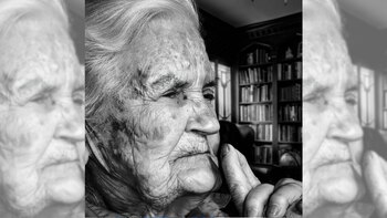Una imagen de Claudia Baccarini a sus 114 años (Redes sociales de @LifeinItaly)