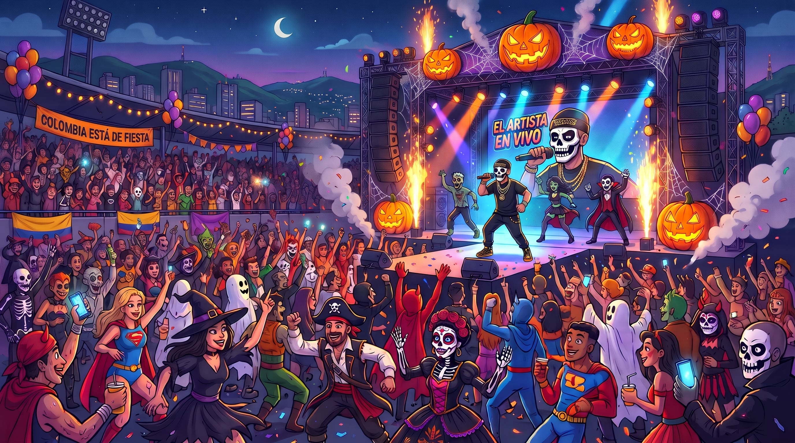 Conciertos de Halloween en Colombia: desde Ryan Castro hasta leyendas de la electrónica protagonizan la programación