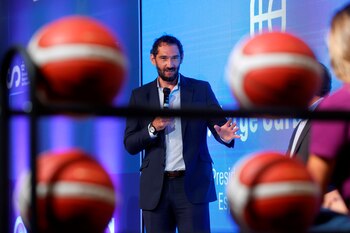 Garbajosa en una presentación de