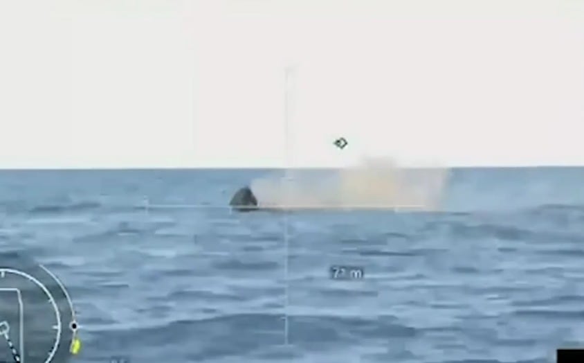 El combate entre drones en el Mar Negro sumó una nueva dimensión a la guerra entre Rusia y Ucrania (Captura de video)
