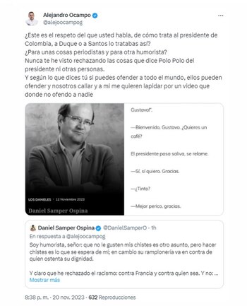 Alejandro Ocampo emitió comentarios por