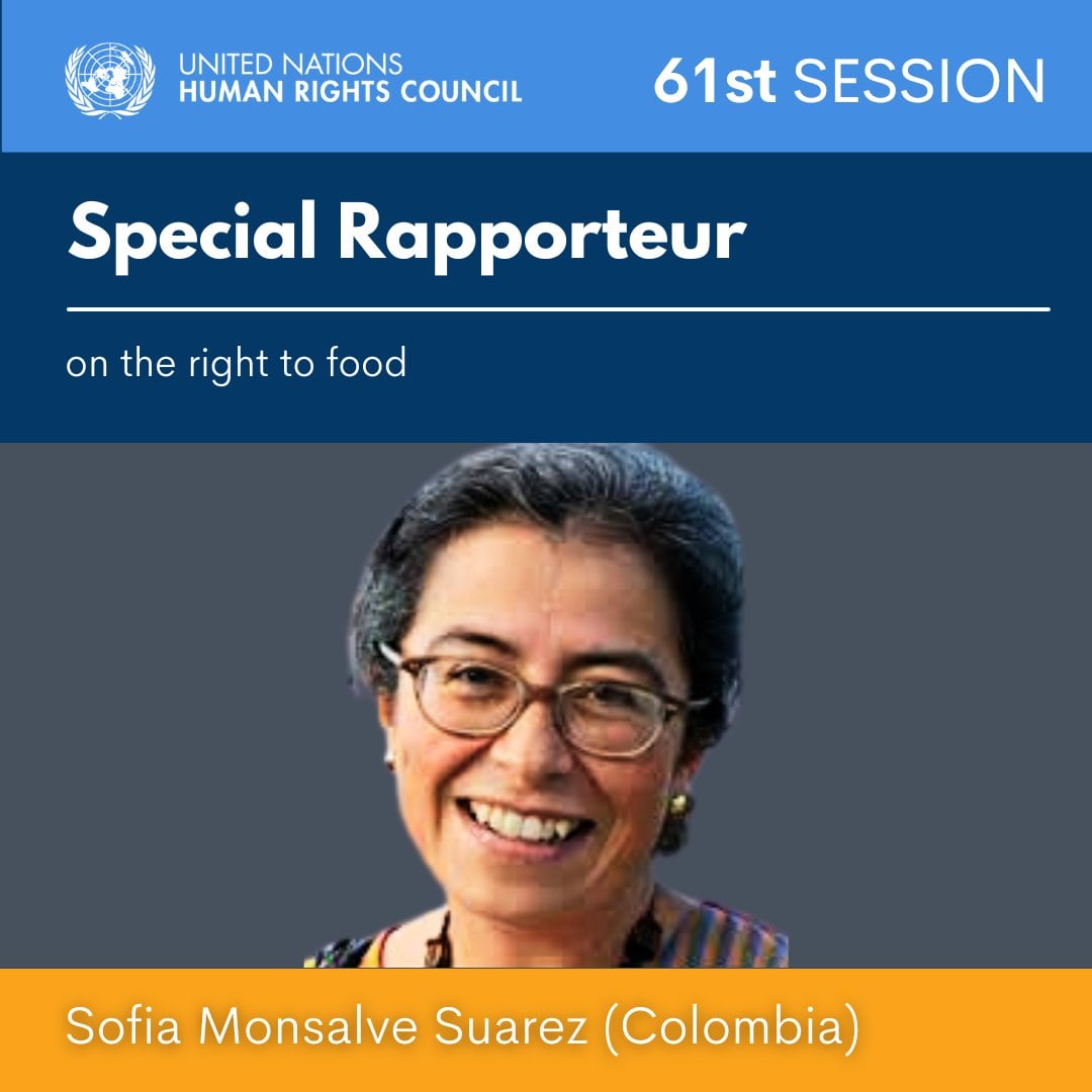 Monsalve cuenta con trayectoria en FIAN Internacional y en temas de soberanía alimentaria - crédito @onucolombia/X