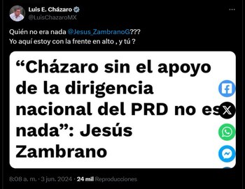 Luis Cházaro recordó que Jesús