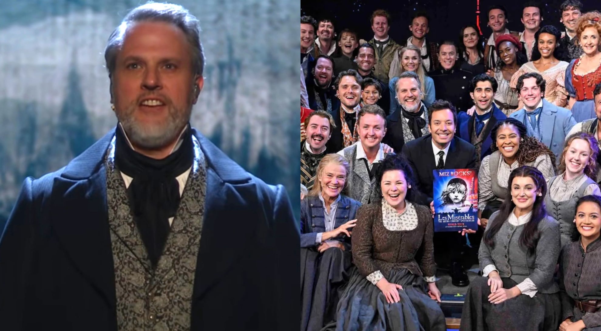 Gerónimo Rauch se presentó junto al elenco de Les Misérables en el show de Jimmy Fallon: “Cuidado con lo que uno sueña”