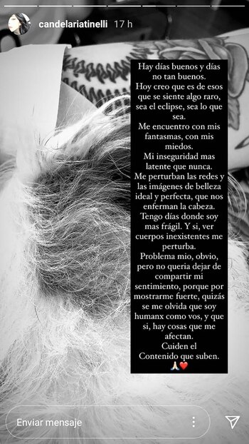 El texto que escribió Cande