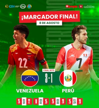 La selección peruana de vóley masculino perdió ante Venezuela en la Copa Sudamericana 2026.