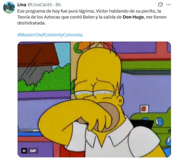 La salida de “Don Huguito” generó una ola de mensajes de afecto en redes sociales, donde la audiencia lamentó su despedida temprana del programa - crédito @linacai45 / X