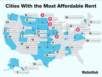El atractivo internacional y el alza de impuestos, seguros y cuotas incrementan la presión sobre los precios del alquiler en Miami (Captura WalletHub)