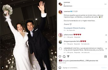Cassandra Sánchez de Lamadrid dedicó mensaje a Deyvis Orosco por su primer mes de matrimonio. (Instagram)