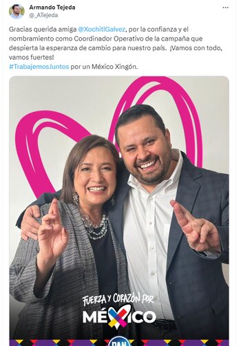 Armando Tejeda y Xóchitl Gálvez
