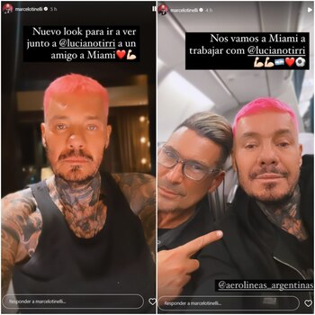 Marcelo Tinelli viajando a Miami