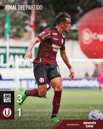 Universitario perdió 3-1 ante Alianza
