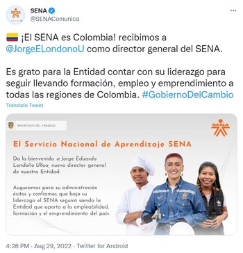 Sena le da la bienvenida