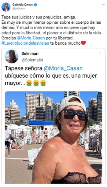 El tuit de Gabriela Cerruti