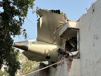 La cola de un avión