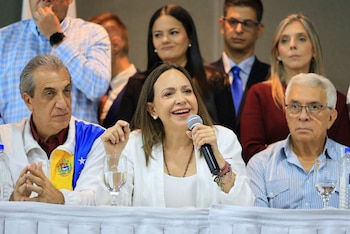 En Panamá, María Corina Machado sostuvo que "pronto" regresará a Venezuela (X: @ConVzlaComando)