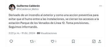 Guillermo Calderón confirmó incendio cerca