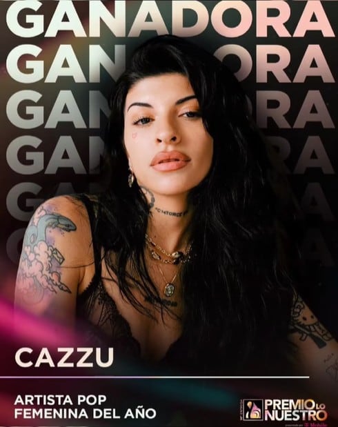 Cazzu se alzó como Ganadora Artista Pop Femenina del Año en Premio Lo Nuestro 2026