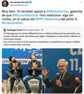 Noroña calificó al PAN como
