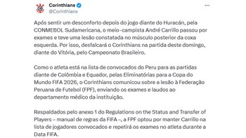 Corinthians comunicó el diagnóstico médico