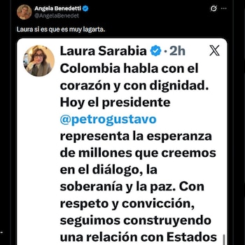 Ángela Benedetti califica de 'lagarta'