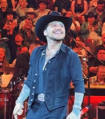 Christian Nodal en la Feria Nacional de San Marcos 2026 en Aguascalientes. (Captura de pantalla)