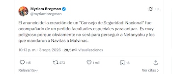 La postura de Myriam Bregman sobre el caso Malvinas