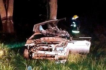 Así quedó el vehículo en