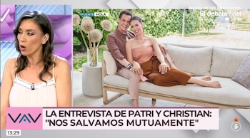 Patricia Pardo habla en 'Vamos a ver' de su evento con el papa junto a Christian Gálvez (Mediaset España)