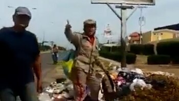 Una miliciana chavista fue captada