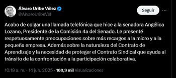 El expresidente también dio a