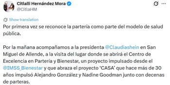 Citlalli Hernández subraya en redes