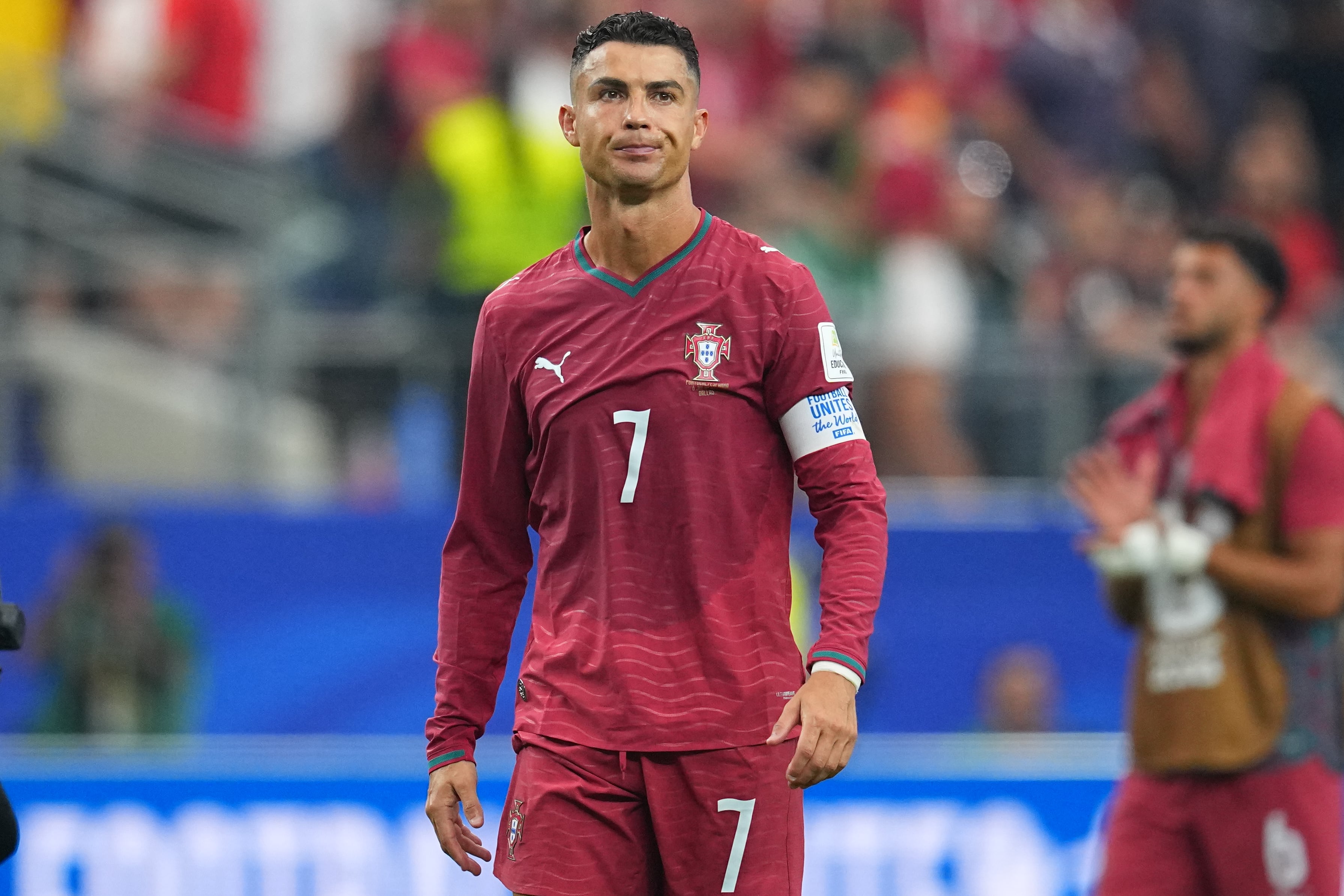 Cristiano Ronaldo recibió críticas por su rendimiento en el Mundial (AP Foto/Julio Cortez)