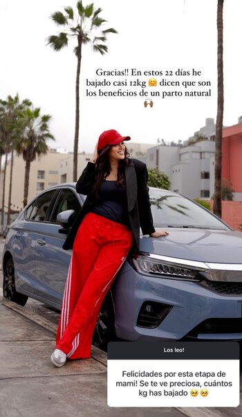 Angie Arizaga revela cuántos kilos