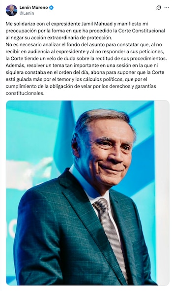 El tuit de Lenín Moreno.