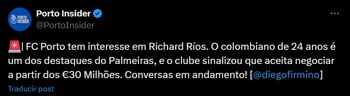 Porto pagaría hasta 30 millones