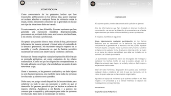 Comunicados de Sergio Peña y