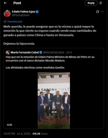 Edwin Palma no se quedó