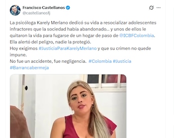 El caso fue ampliamente rechazado por expertos en derechos humanos y la comunidad en general - crédito @castellanosfj / X